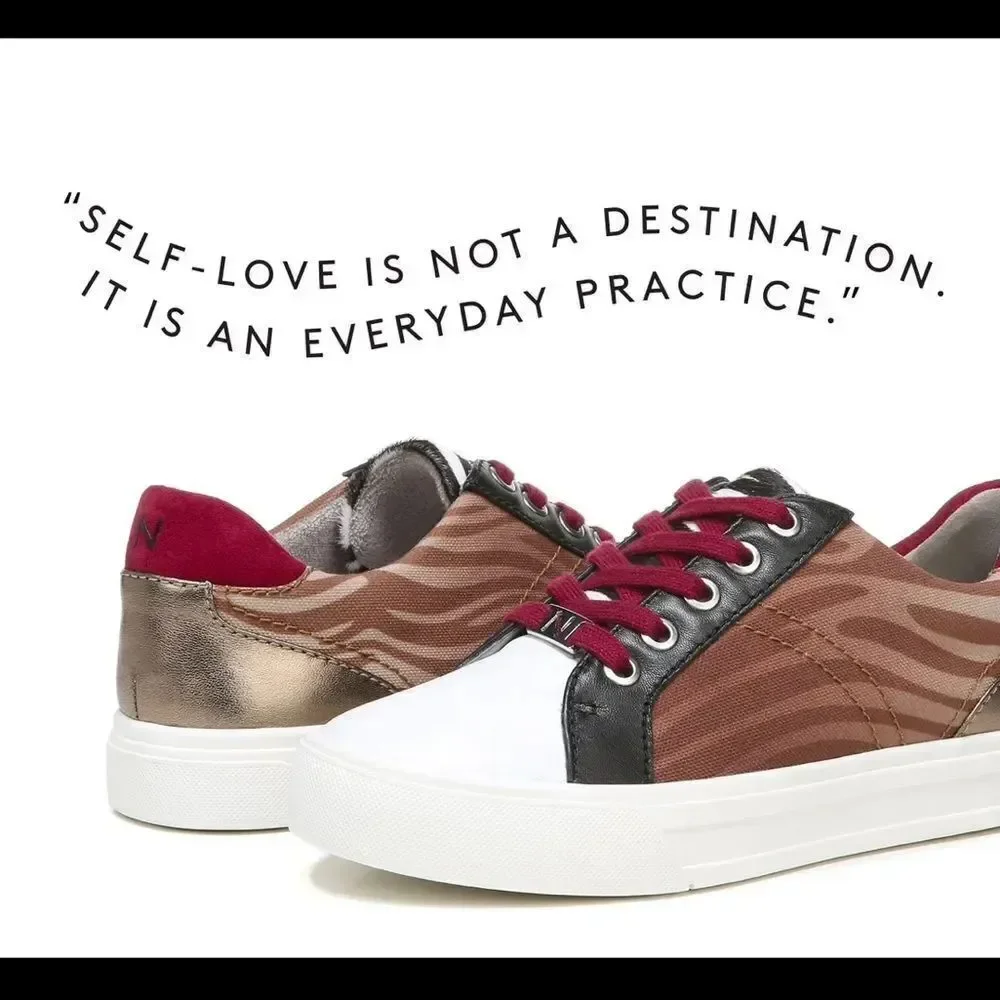Naturalizer Red and Brown Casual Sneakers